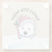 Christmas Westie Glasuntersetzer (Rückseite)