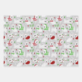 Christmas Westie Hogs West Highland White Terrier Geschenkpapier Set (Vorderseite 3)