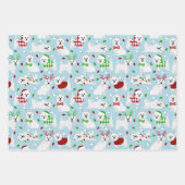 Christmas Westie Hogs West Highland White Terrier Geschenkpapier Set (Vorderseite 2)