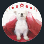 Christmas Westie Stars Stickers<br><div class="desc">Ein niedlicher Weg,  um Weihnachtsgeschenke und Weihnachtskarten ein wenig feierlichen Spaß zu bereiten.</div>