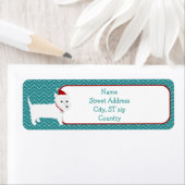 Christmas Westie Terrier Rücksendeadresse Label (Insitu)