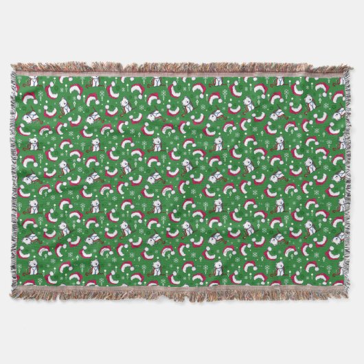Christmas Westie Throw Blanket Decke (Vorderseite)
