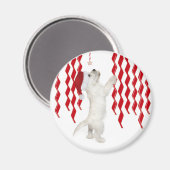 Christmas Westie Zigzags Magnet (Vorderseite/Rückseite)