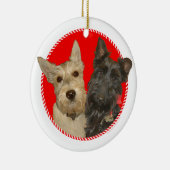 Christmas Wheaten & Black Scott Keramikornament (Rechts)