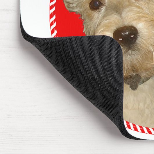 Christmas Wheaten & Black Scott Mousepad (Ecke)