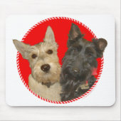 Christmas Wheaten & Black Scott Mousepad (Vorne)