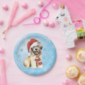 Christmas Wheaten Terrier Pappteller (Party)