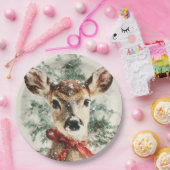 Christmas Whimsical Deer Paper Plates Pappteller (Party)