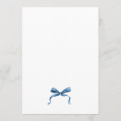 Christmas Whimsical Funky Blue Bow Dinner Party Menükarte (Rückseite)