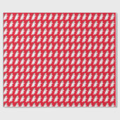 Christmas Whimsical Skaten Polar Bear Geschenkpapier (Flach)