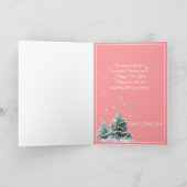 Christmas White Deer Mr. & Mrs. Santa Claus Karte (Innenseite)