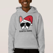 Christmas White French Bulldog Hoodie (Vorderseite)