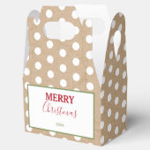 Christmas White Kraft Polka Dots Geschenkschachtel (Geöffnet)