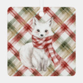 Christmas White Peppermint Deer Ornament Aus Metall (Rückseite)