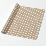 Christmas White Polka Dots Kraft   Geschenkpapier<br><div class="desc">Eine festliche Kombination aus weißen Polka-Punkten auf rustikalem Kraftbraun Papier Look Hintergrund. Ideal für Weihnachtsgeschenk und Dekoration.</div>