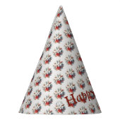 Christmas White Red Flowers Holidays Elegant Partyhütchen (Links)