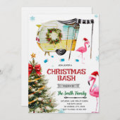Christmas White Trash Bash Invitation Einladung (Vorne/Hinten)