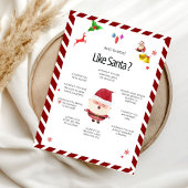 Christmas “Who is Most Likely” Santa Card Gam card Einladung