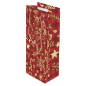 Christmas+wine+bag Geschenktüte Für Weinflaschen (Vorderseite Schrägansicht)