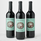 Christmas Wine Bottle Label customizable Weinetikett (Flaschen)