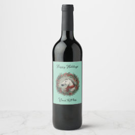 Christmas Wine Bottle Label customizable Weinetikett