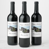Christmas Wine Bottle Label Weinetikett (Flaschen)