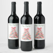 Christmas Wine Bottle Label Weinetikett (Flaschen)