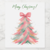 Christmas Wine Bottle Label Weinetikett (Einzelnes Label)