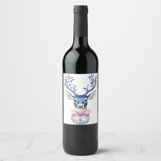 Christmas Wine Bottle Label Weinetikett (Vorderseite)