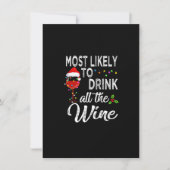 Christmas Wine Drinking, Most Likely To Drink All Einladung (Vorderseite)