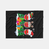 Christmas Wine - Funny Reindeer Santa Xmas Alcohol Fleecedecke (Vorderseite (Horizontal))