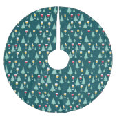 Christmas Wine Lover Polyester Weihnachtsbaumdecke (Vorderseite)