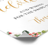 Christmas Winter Bridal Shower Advice Card Poster (Ecke)