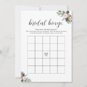 Christmas Winter Bridal Shower Bingo Game Card Einladung (Vorderseite)