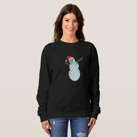 Christmas Winter Christmas Dab Xmas Dabbing Snowma Sweatshirt (Vorne ganz)