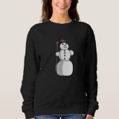 Christmas winter Christmas Xmas cute snowman 1 Sweatshirt (Vorderseite)