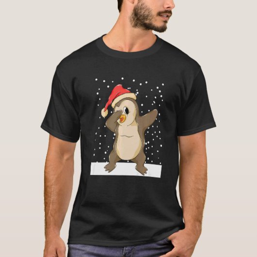 Christmas winter Christmas Xmas penguin dab Christ T-Shirt (Vorderseite)