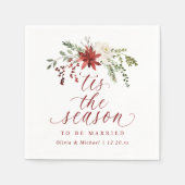 Christmas Winter December Tis the Season Wedding Serviette (Vorderseite)
