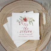 Christmas Winter December Tis the Season Wedding Serviette
