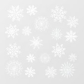 Christmas Winter Elegant Pretty Snowflakes Fensteraufkleber (Blatt)