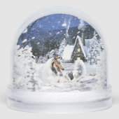 Christmas Winter Fairy Tale, Blue Merle Collie - Schneekugeln (Vorderseite)
