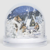 Christmas Winter Fairy Tale, Collies and Lambs - Schneekugeln (Vorderseite)