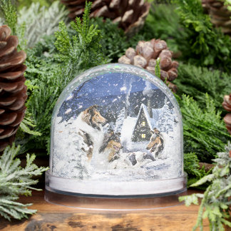 Christmas Winter Fairy Tale, Collies and Lambs - Schneekugeln