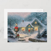 Christmas Winter Feiertagspostkarte (Vorne/Hinten)