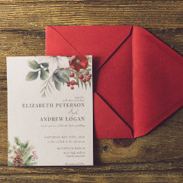 Christmas Winter Floral | Christmas Wedding Einladung