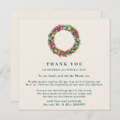 Christmas Winter Forest Elegant Wedding Thank You Einladung (Vorne/Hinten)