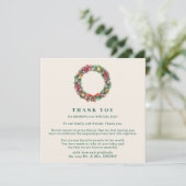 Christmas Winter Forest Elegant Wedding Thank You Einladung (Stehend Vorderseite)