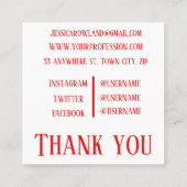 CHRISTMAS WINTER GIFTS AND SNOWFLAKES MONOGRAM QUADRATISCHE VISITENKARTE (Rückseite)