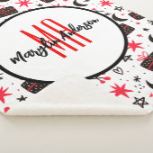 CHRISTMAS WINTER GIFTS AND SNOWFLAKES MONOGRAM SHERPADECKE (3/4)