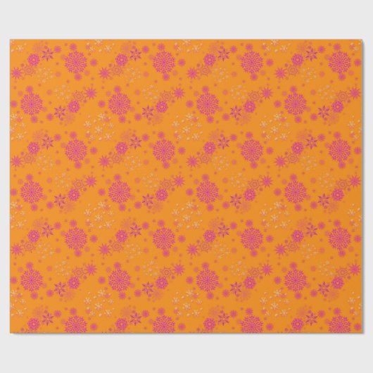 Christmas Winter Hanukkah Snowflake design Geschenkpapier (Flach)